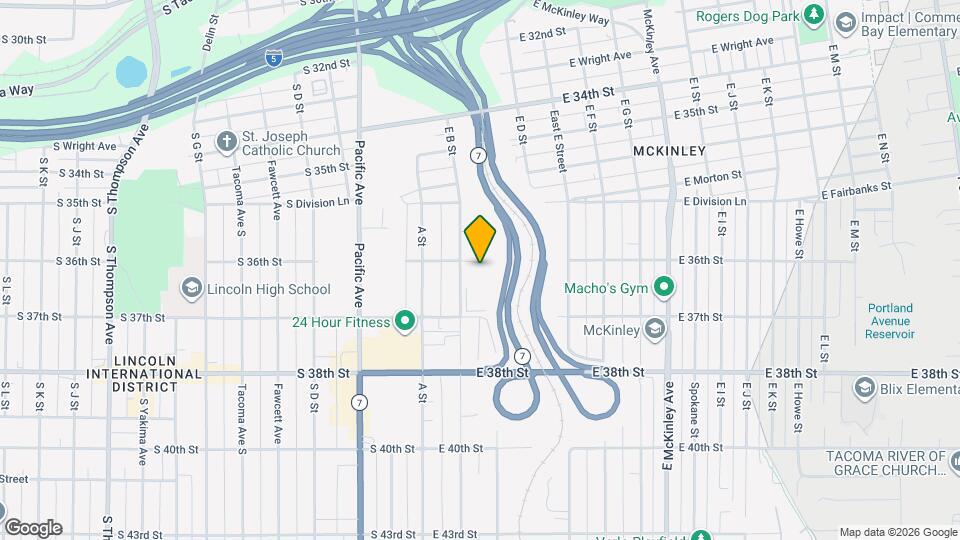 210 E 36th St Map and Location Details