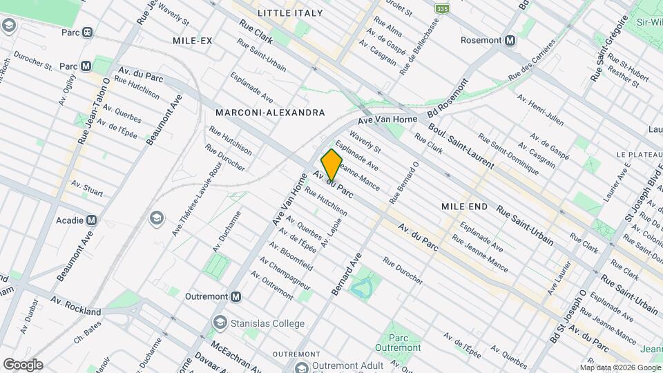 5998-6000 Du Parc Av Map and Location Details