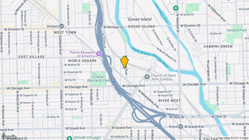 860 N Elston Ave Map and Location Details