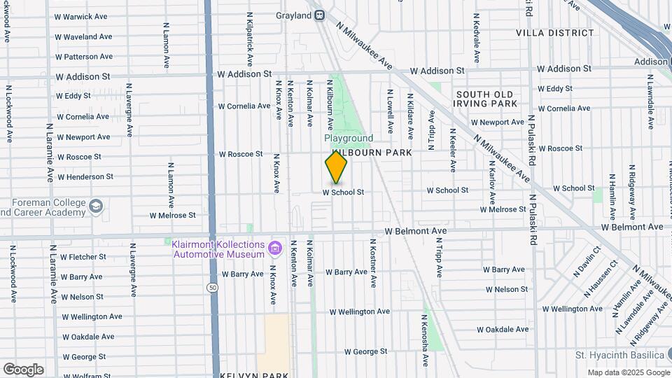 3301 N Kilbourn Ave Map and Location Details