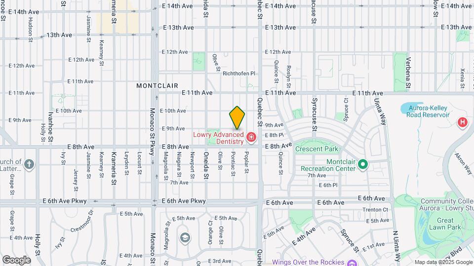 852 Pontiac St Map and Location Details