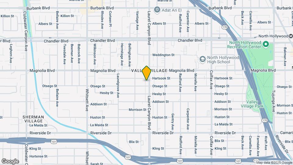 5117 Laurel Canyon Blvd Map and Location Details