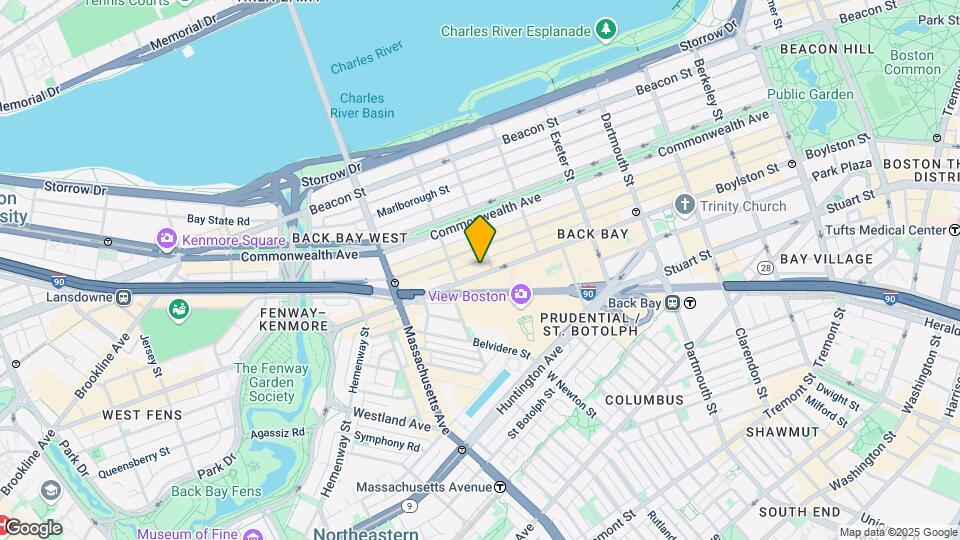 907 Boylston St, Unit 2 Map and Location Details
