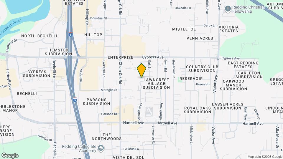 1221 E Cypress Ave Map and Location Details