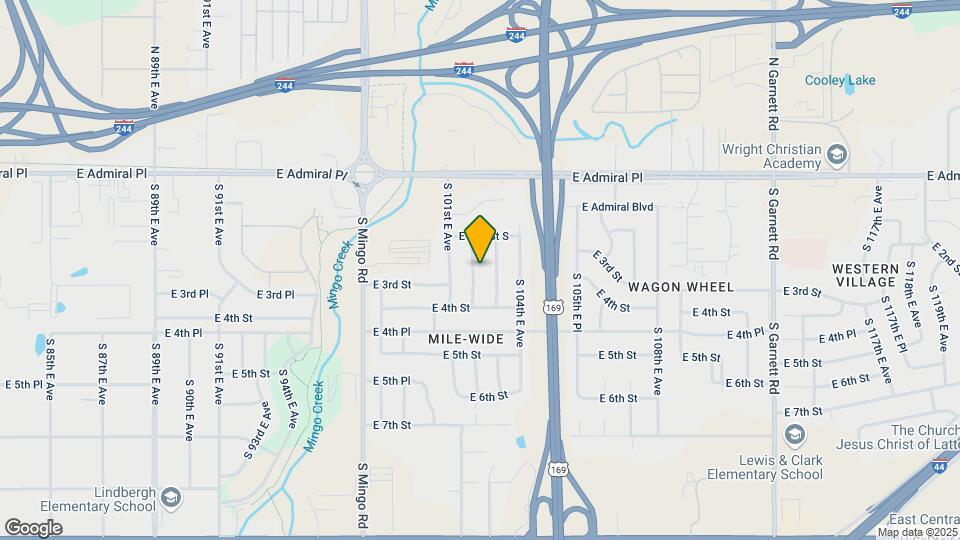 233 S 102nd E Ave Map and Location Details