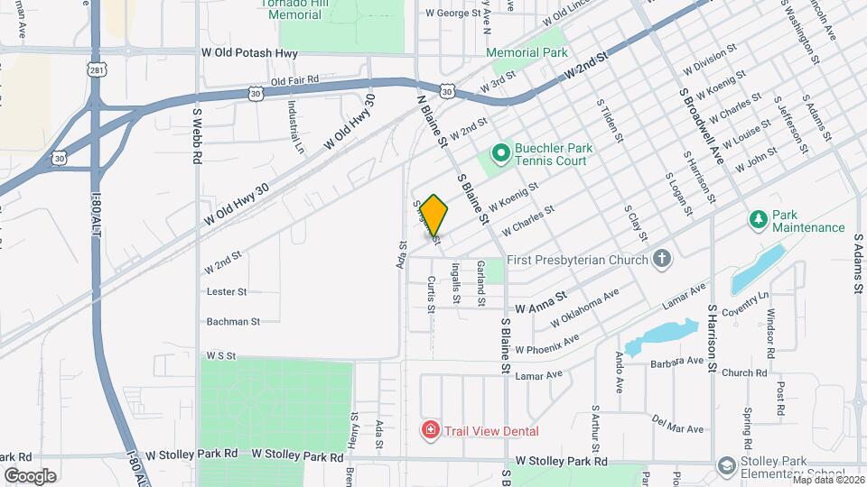 2811 W Koenig St Map and Location Details