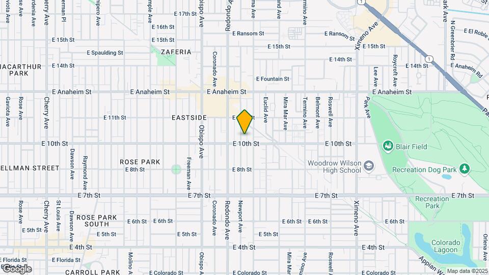 1020 Newport Ave Map and Location Details