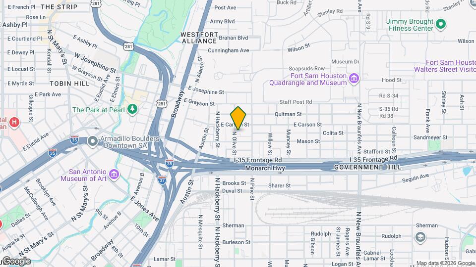 1716 N Olive St Map and Location Details