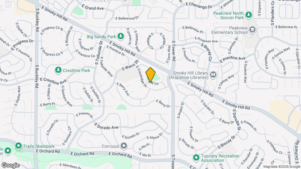 18354 E Crestline Cir Map and Location Details