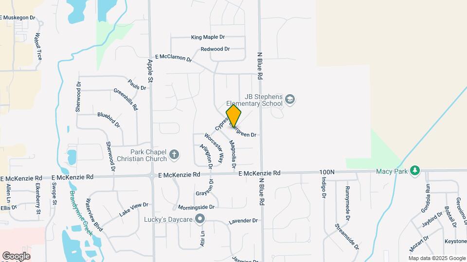 1358 Evergreen Dr Map and Location Details