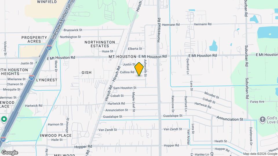 5817 Gaston Mapa y Detalles de la Ubicación