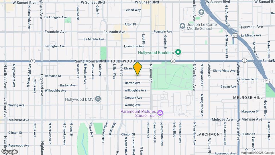 972 N El Centro Ave Map and Location Details