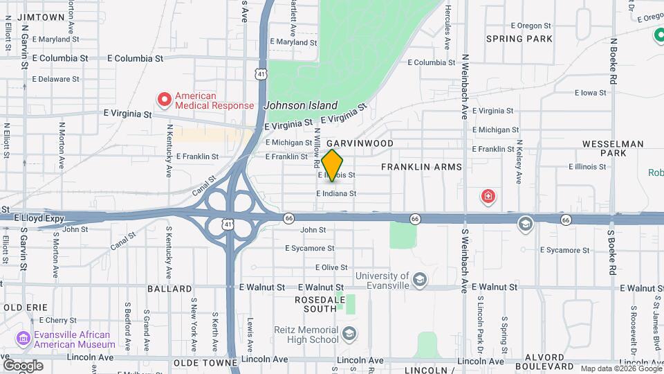 1416 E Indiana St Map and Location Details