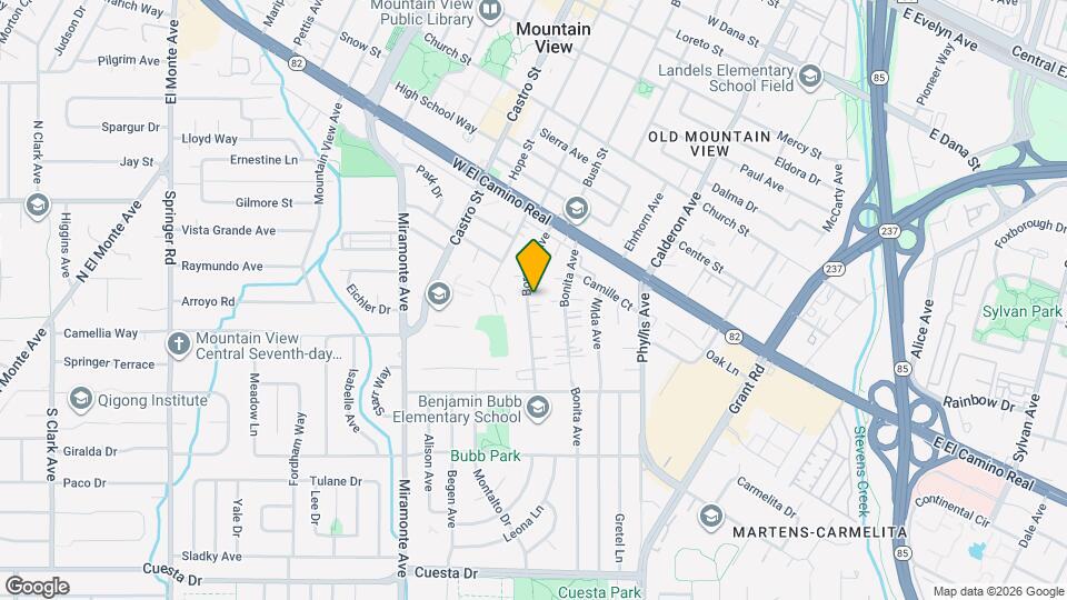 1051 Boranda Ave Map and Location Details