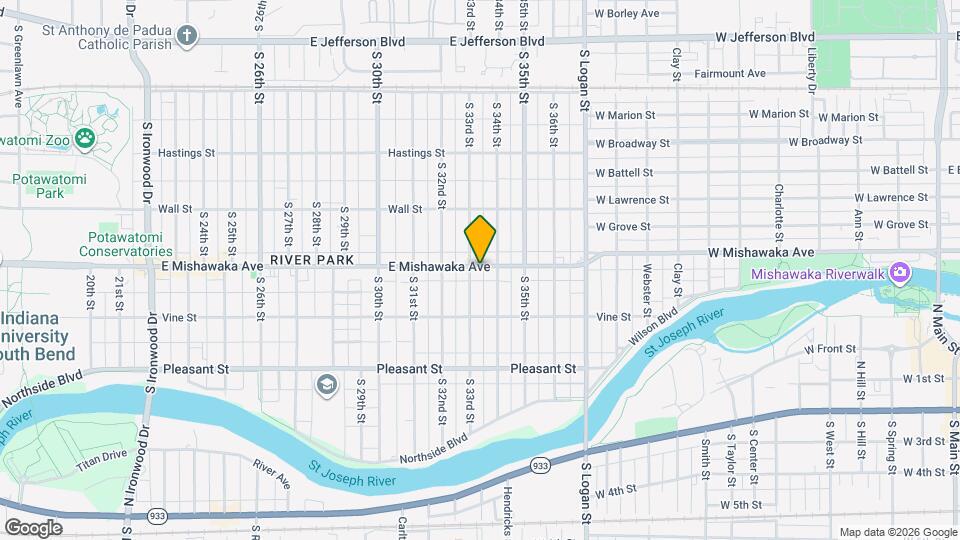 3312 E Mishawaka Ave Map and Location Details