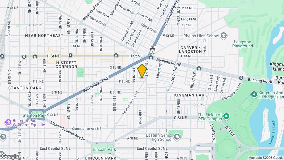 1434 F St NE Map and Location Details