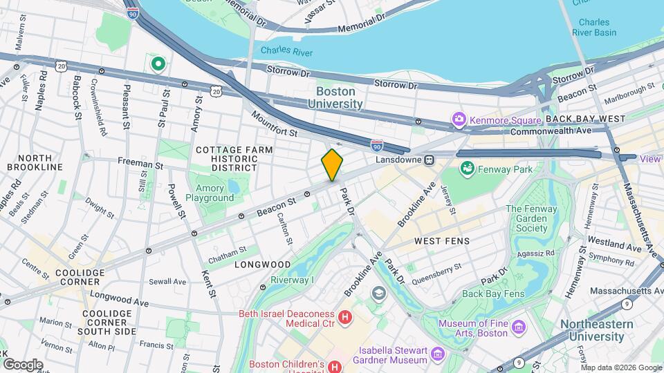 887 Beacon St Map and Location Details