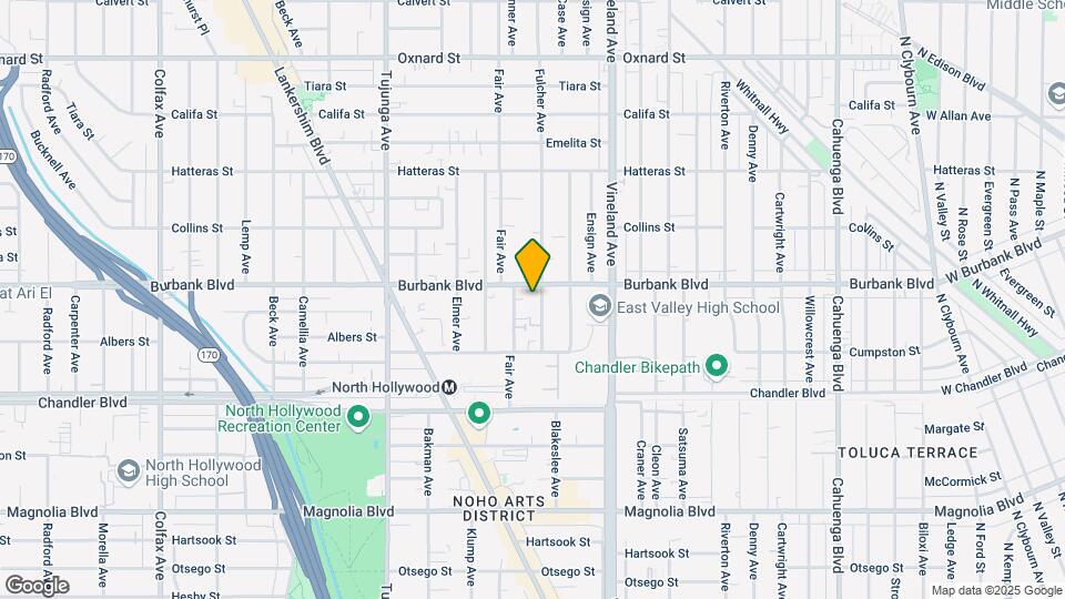 11124 Burbank Blvd Map and Location Details