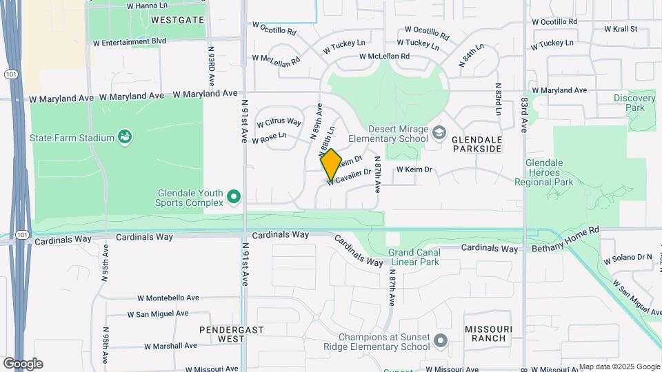 8821 W Cavalier Dr Mapa y Detalles de la Ubicación