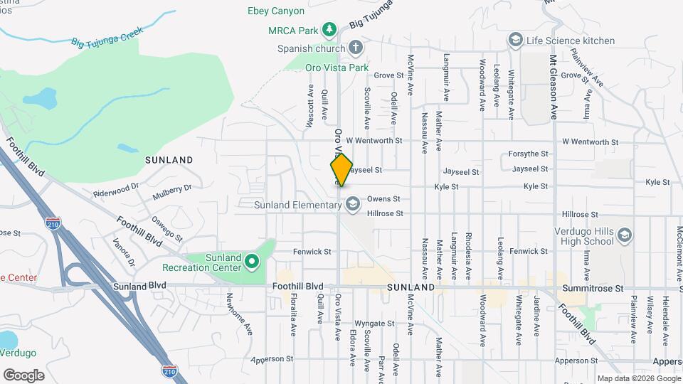 10734 Oro Vista Ave Map and Location Details
