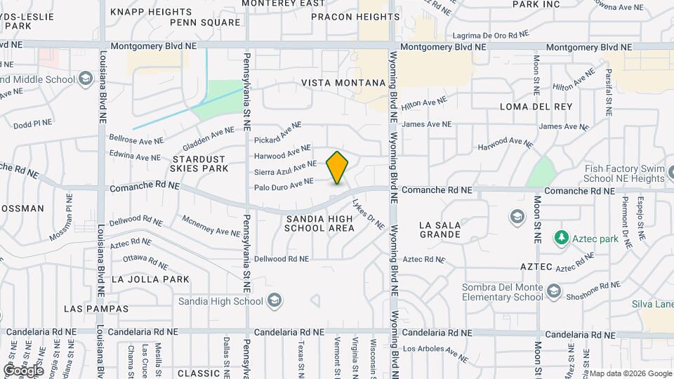 8301 Comanche Ct NE Map and Location Details