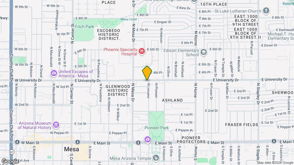 449 E University Dr Map and Location Details