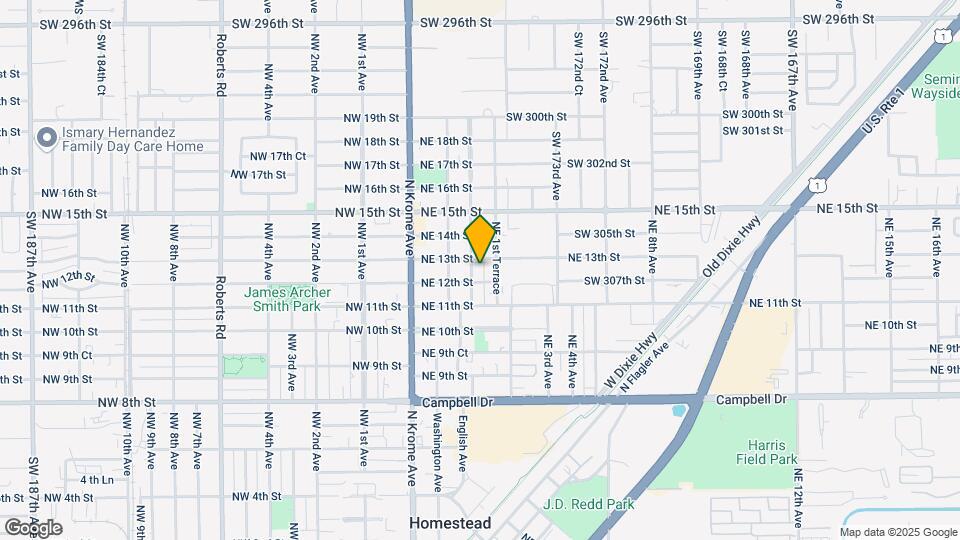 1223 NE 1st Ave Map and Location Details