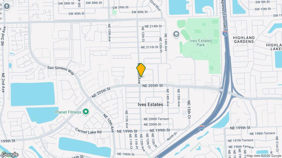 1201 NE 206th St Map and Location Details