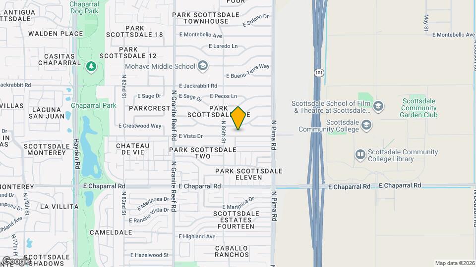 8632 E Vista Dr Map and Location Details