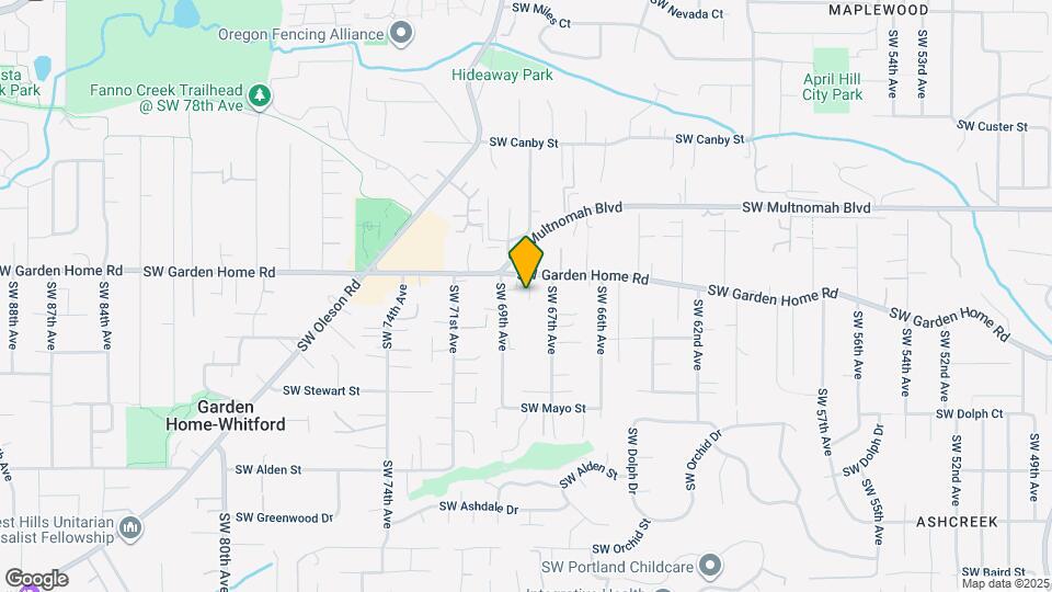 6840 SW Garden Home Rd Map and Location Details
