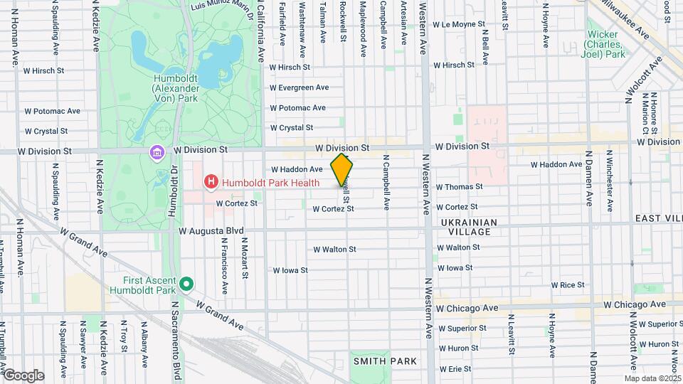1058 N Rockwell St Map and Location Details