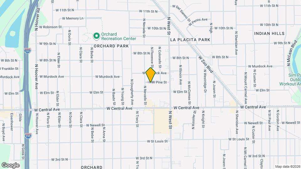 4203 W Pine St Map and Location Details
