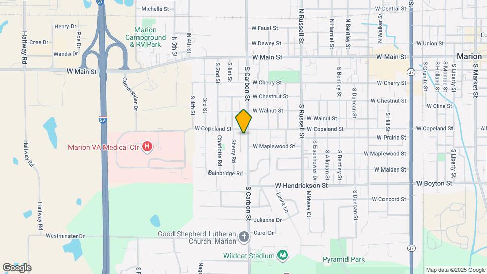 604 S Carbon St Map and Location Details