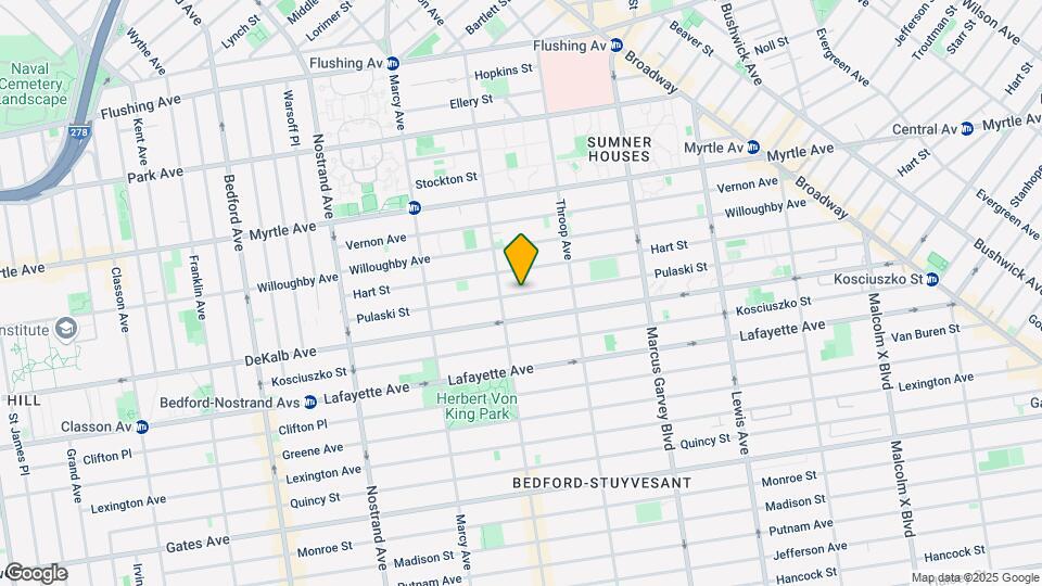 157 Pulaski St Map and Location Details