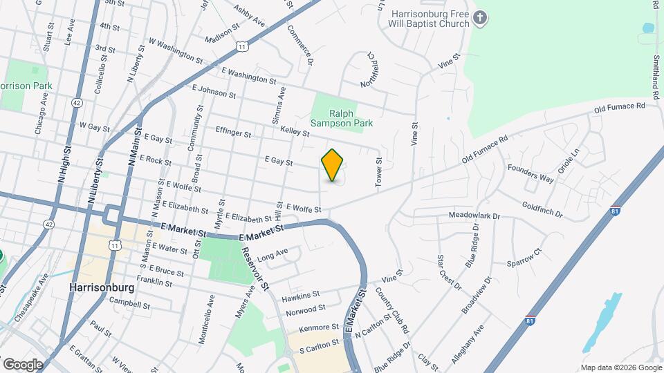 703 E Gay St Map and Location Details