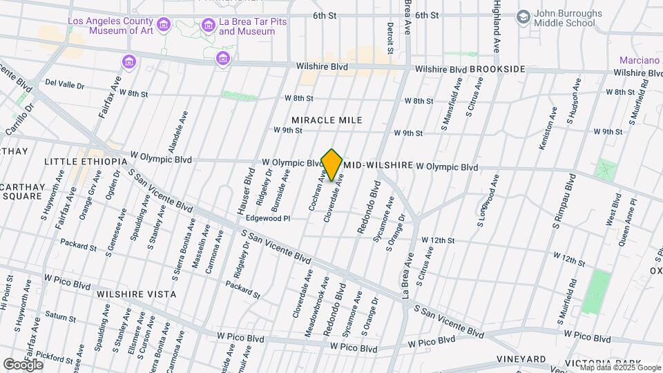 1045 S Cloverdale Ave Map and Location Details