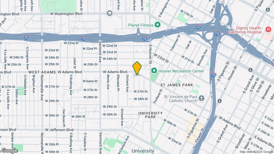 1180 W Adams Blvd Mapa y Detalles de la Ubicación
