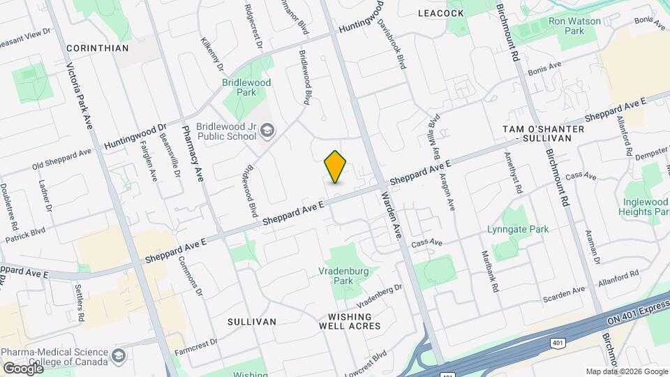 3260 Sheppard Av E Map and Location Details