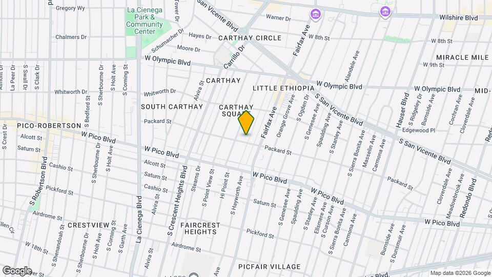 1179 S Hayworth Ave Map and Location Details