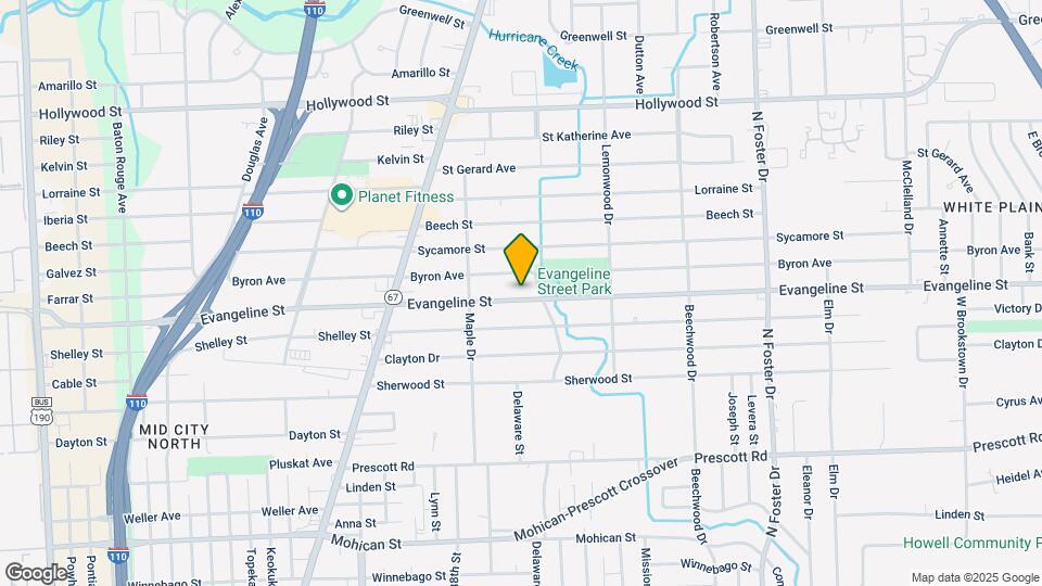 3911 Evangeline St Map and Location Details