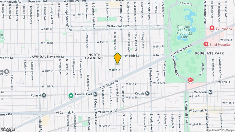 1643 S Trumbull Ave Mapa y Detalles de la Ubicación