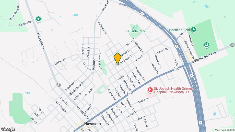 1104 E Sycamore St Map and Location Details