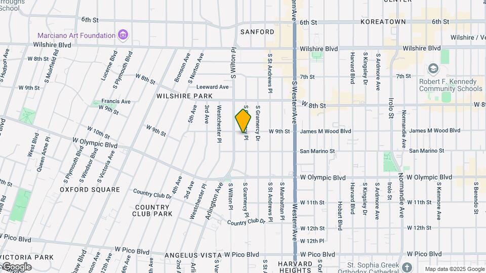 909 S Gramercy Pl Map and Location Details