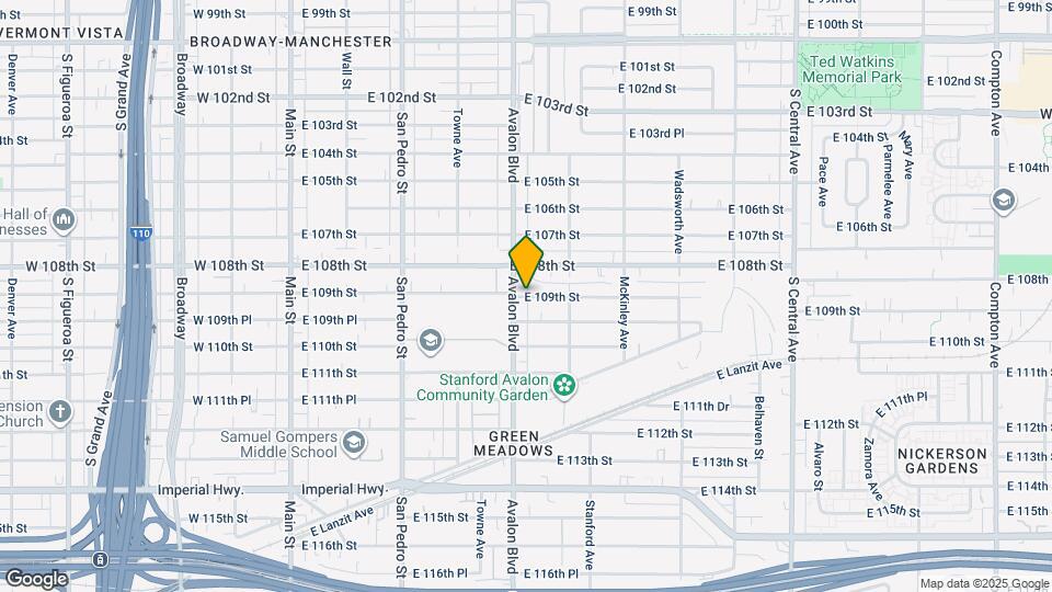 617 E 109th St Map and Location Details