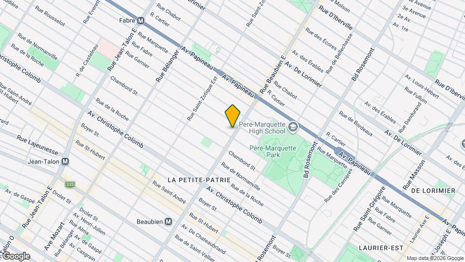 1375 Beaubien Rue E Map and Location Details