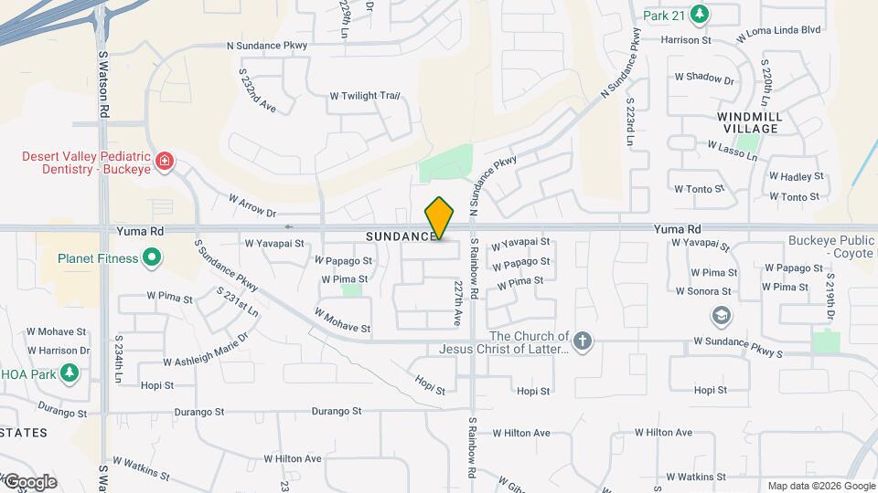 22767 W Yavapai St Map and Location Details