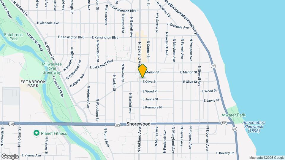 1800 E Olive St Map and Location Details