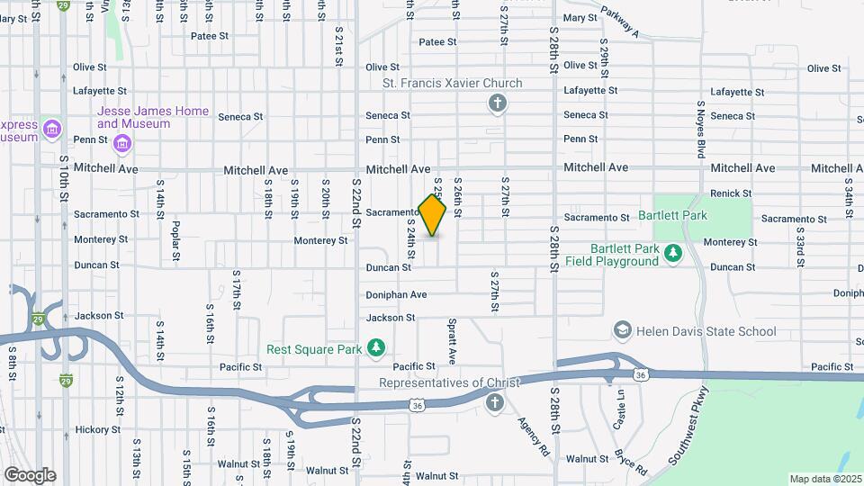 1602 S 25th St Map and Location Details