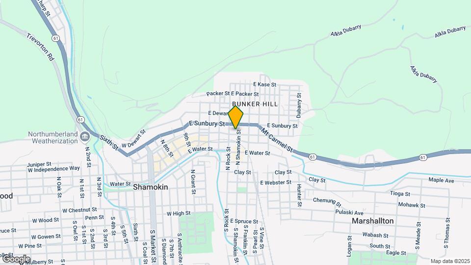 704-706 N Shamokin St Mapa y Detalles de la Ubicación