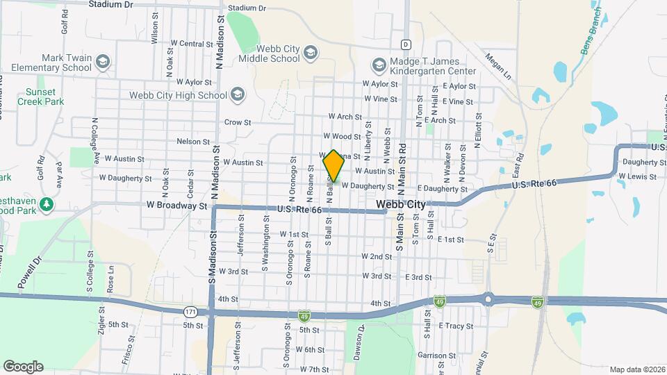 424 W Daugherty St Map and Location Details